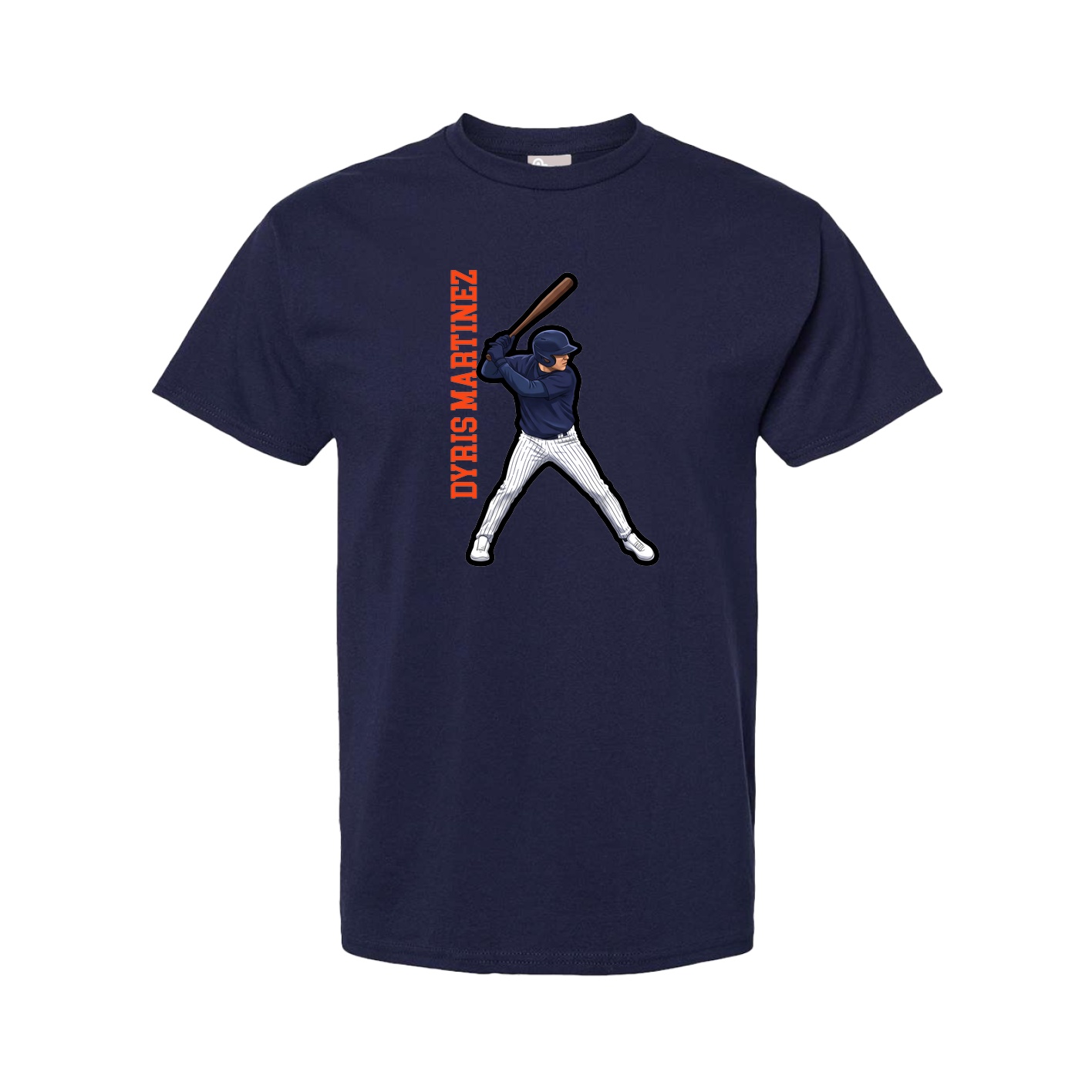 Youth Tee — Name Vertical in Navy