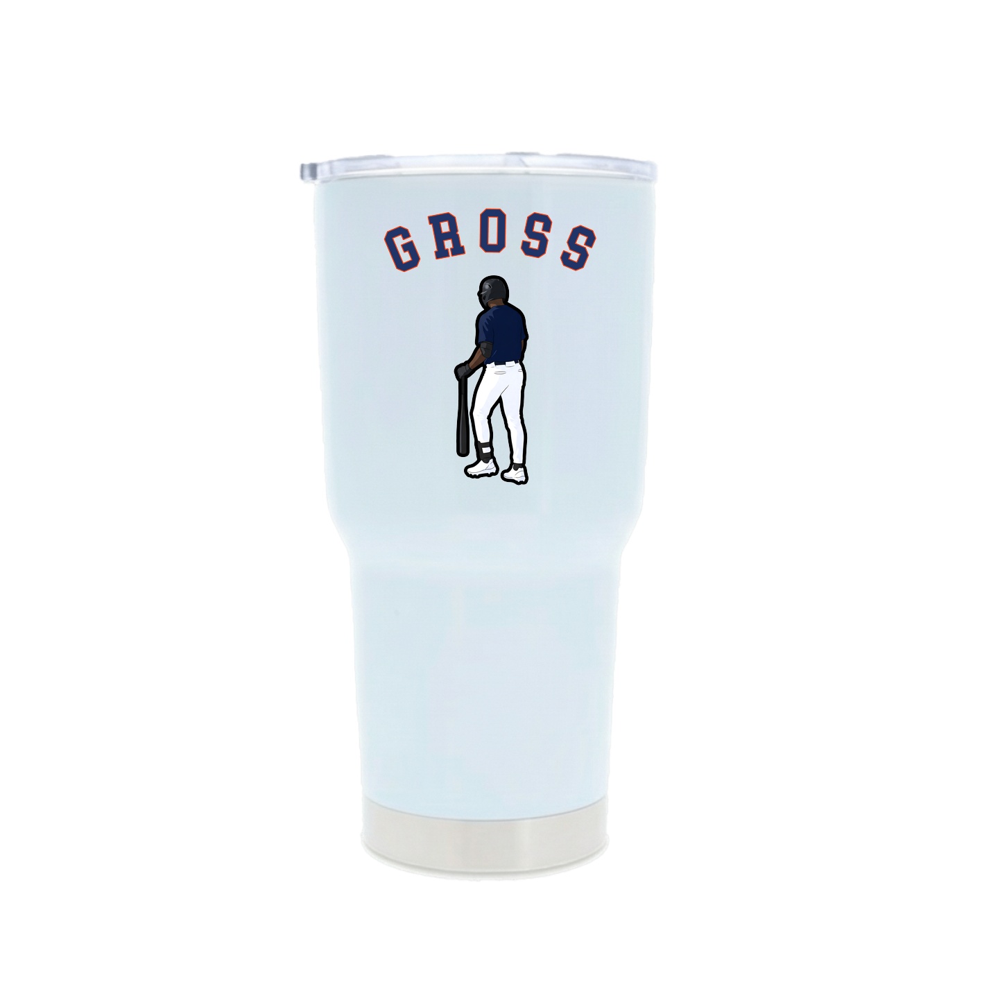 30oz Stainless Steel Tumbler — Shirsey Arch in White