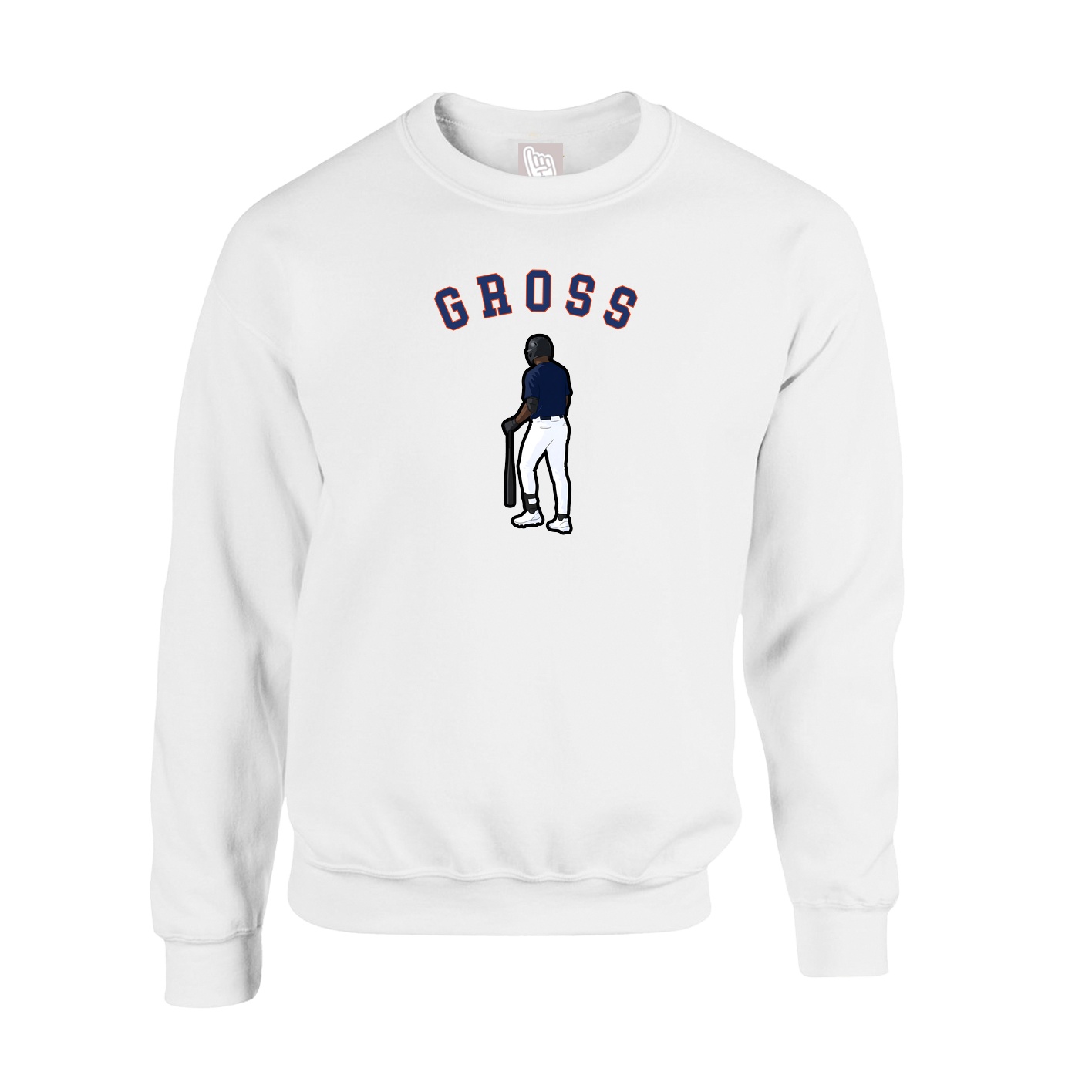 Fleece Crew — Shirsey Arch in White