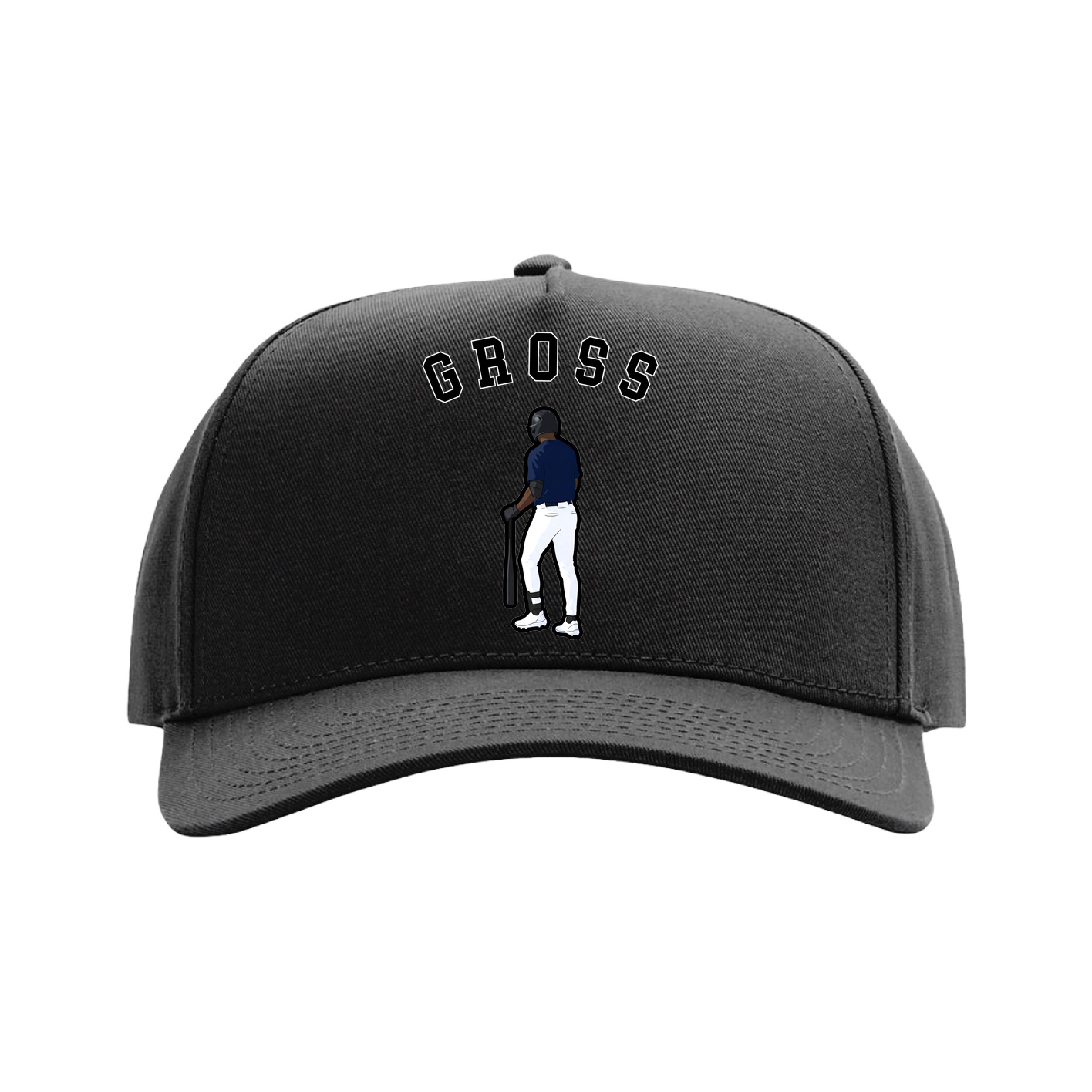 Full Fabric Five-Panel Champ Cap — Shirsey Arch in Black