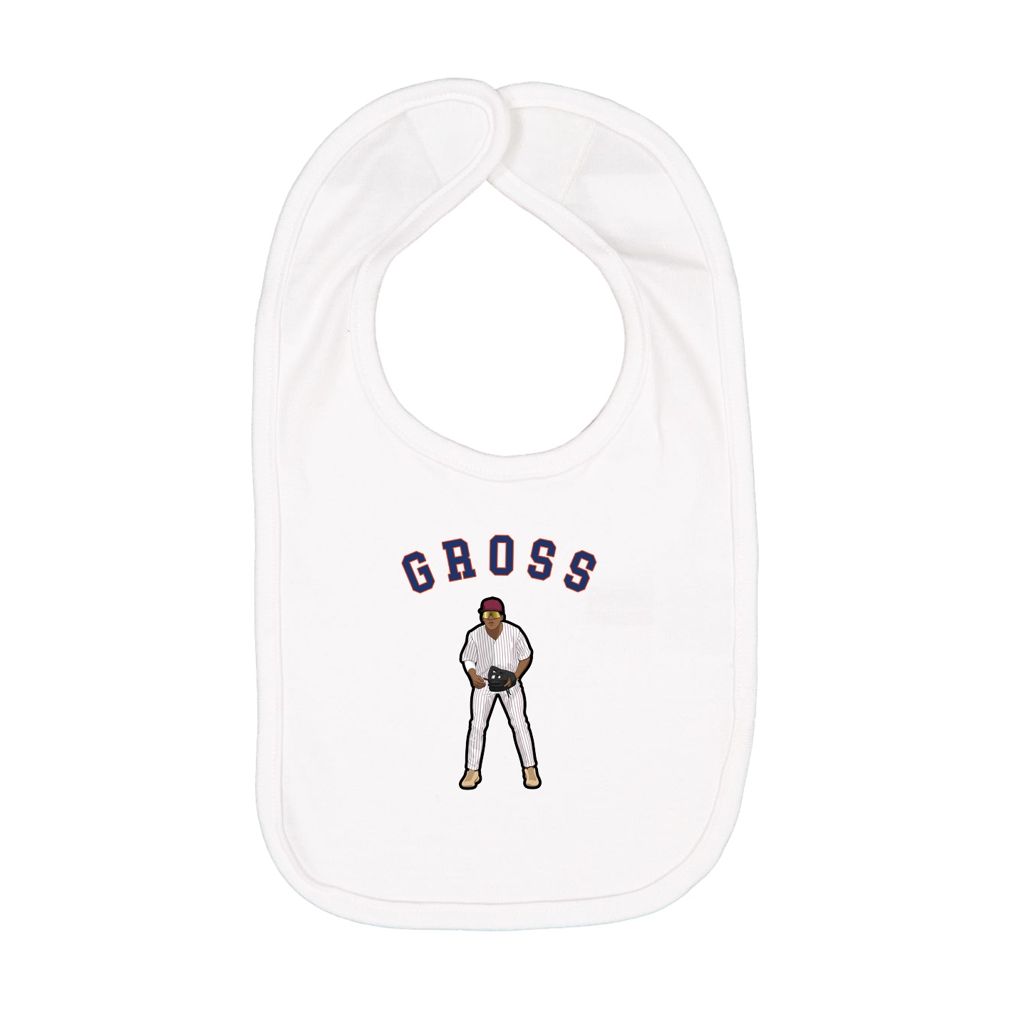 Infant Bib — Shirsey Arch in White