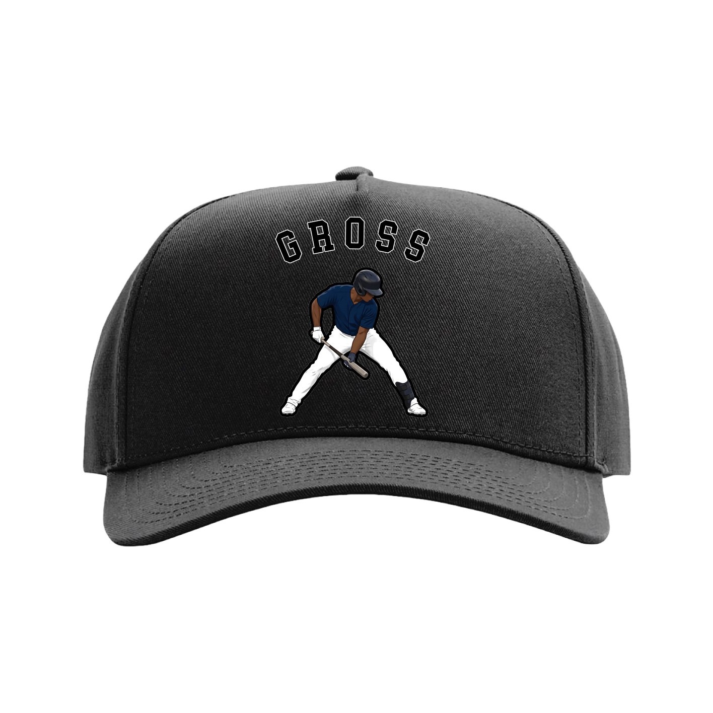 Full Fabric Five-Panel Champ Cap — Shirsey Arch in Black