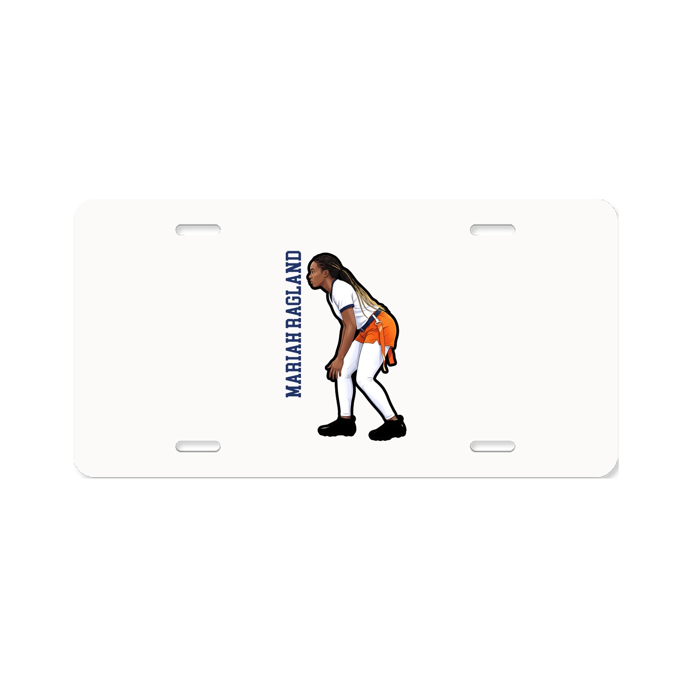 License Plate — Name Vertical in Classic