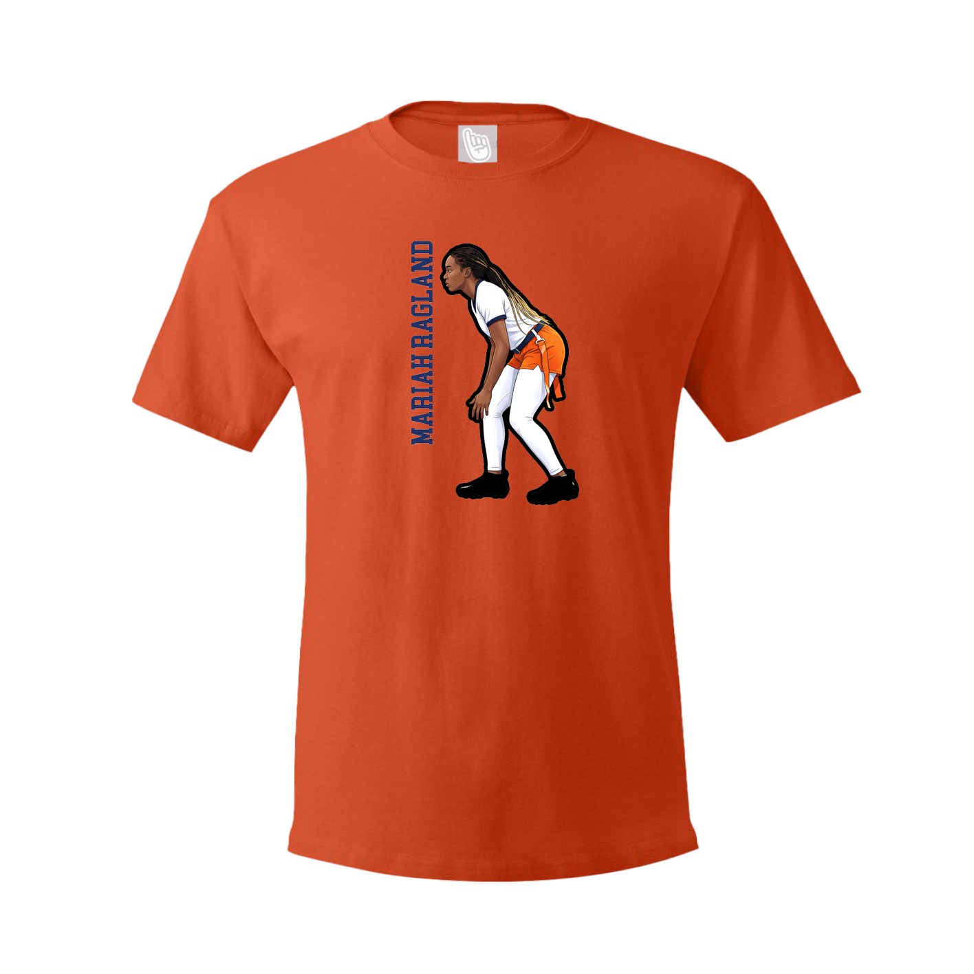 Youth Tee — Name Vertical in Orange