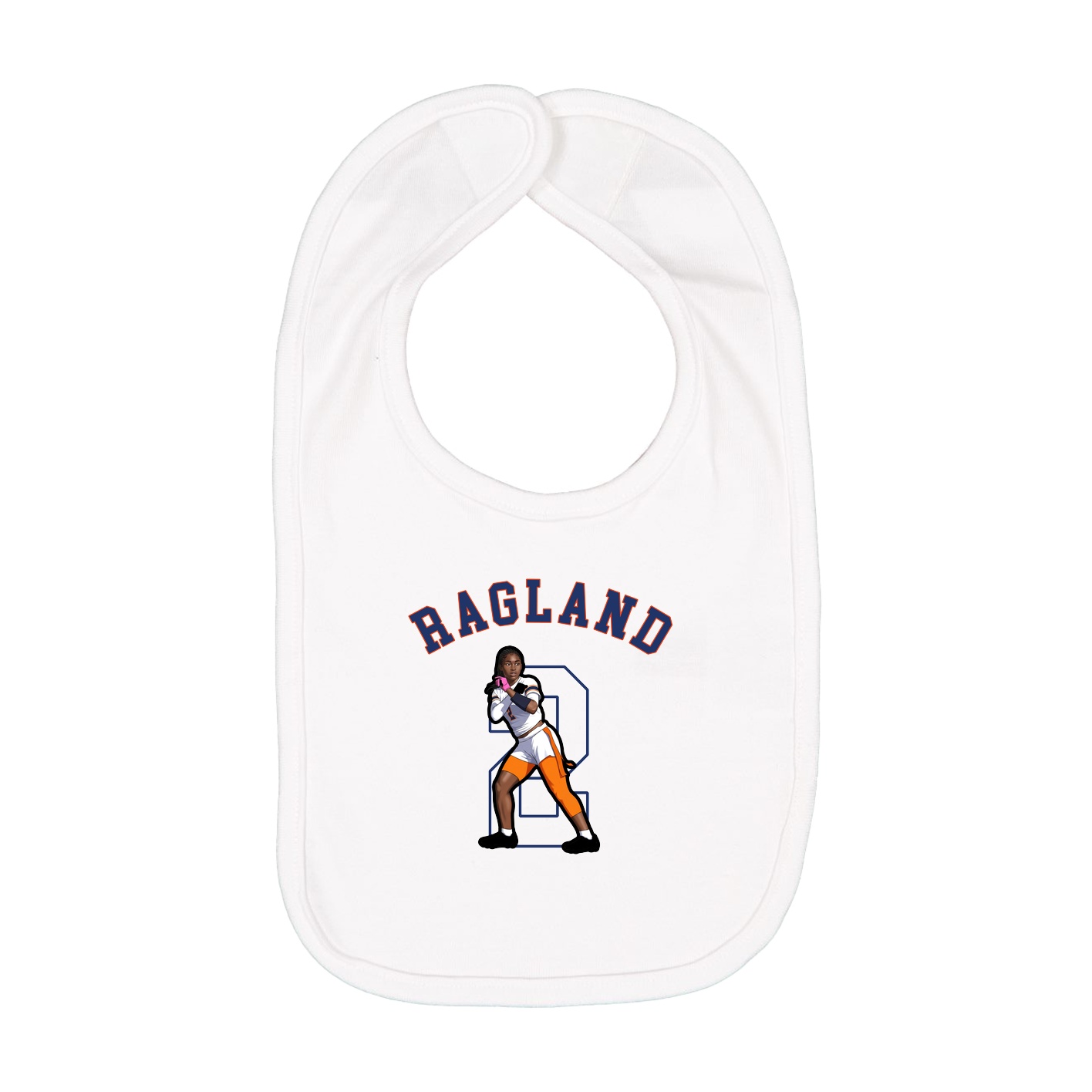 Infant Bib — Shirsey Arch in White