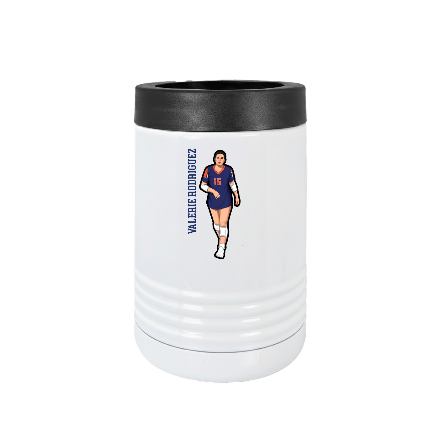 Beverage Holder — Name Vertical in White