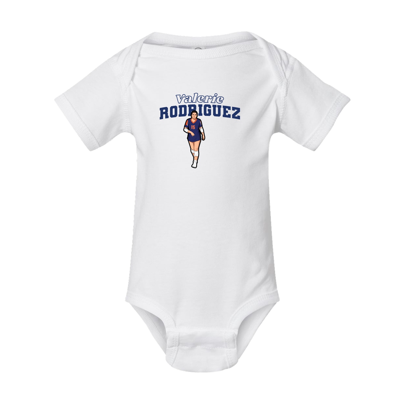 Baby Onesie — Name Arch in White