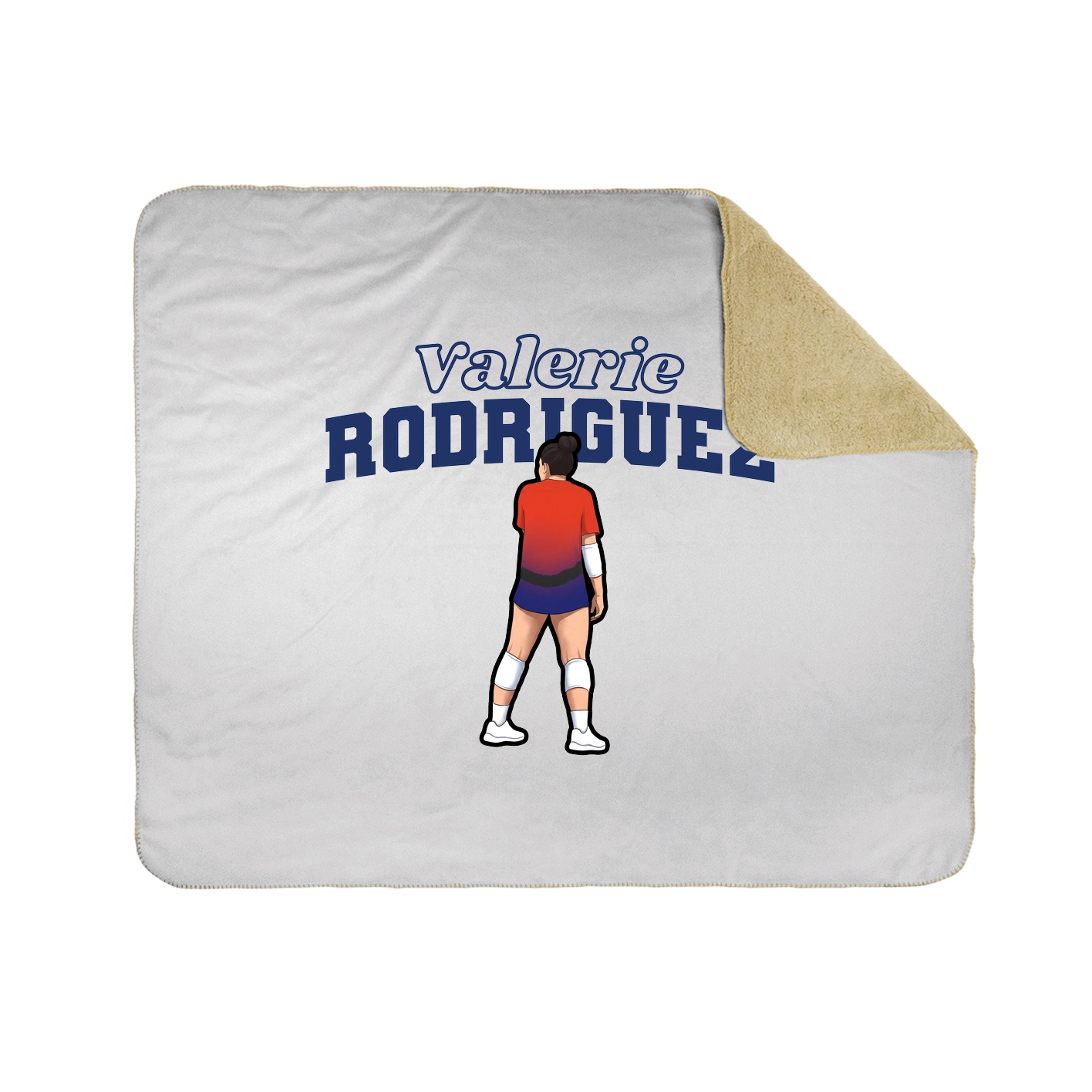 Throw Blanket — Name Arch in White
