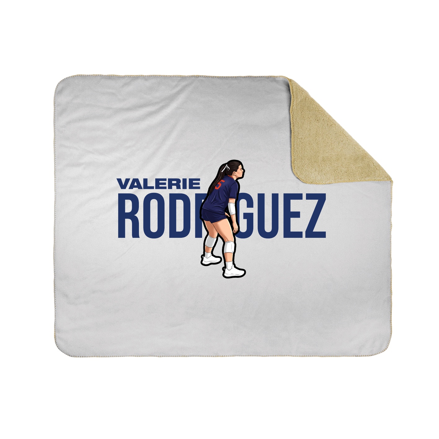 Throw Blanket — Player Name in White