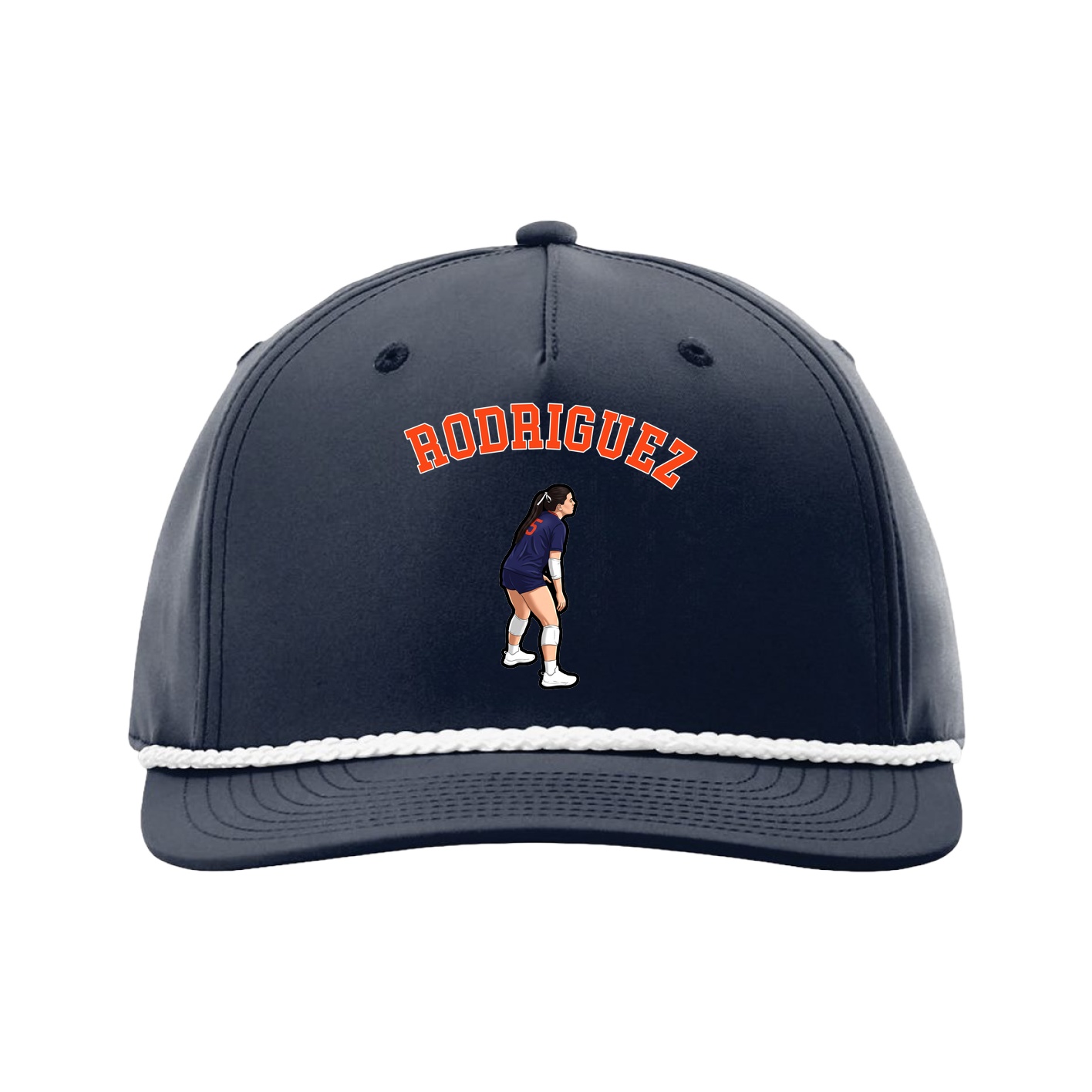 Five-Panel Classic Rope Cap — Shirsey Arch in Navy