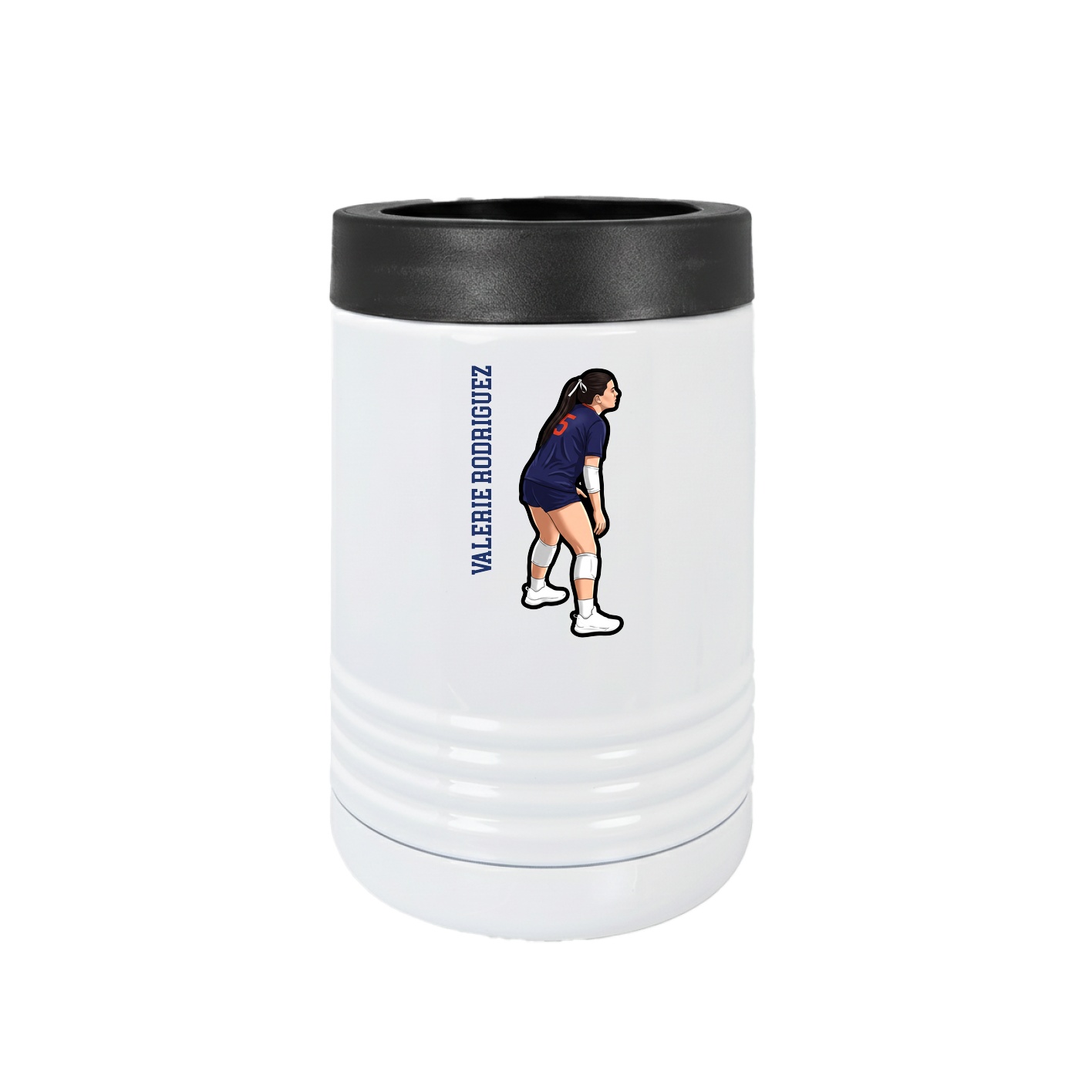 Beverage Holder — Name Vertical in White