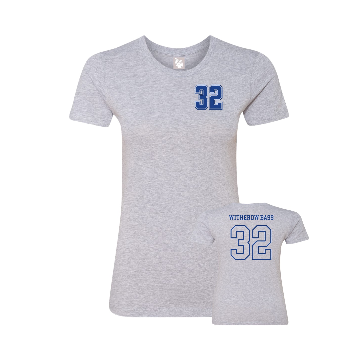 Womens Tee — Chest Back in Grey