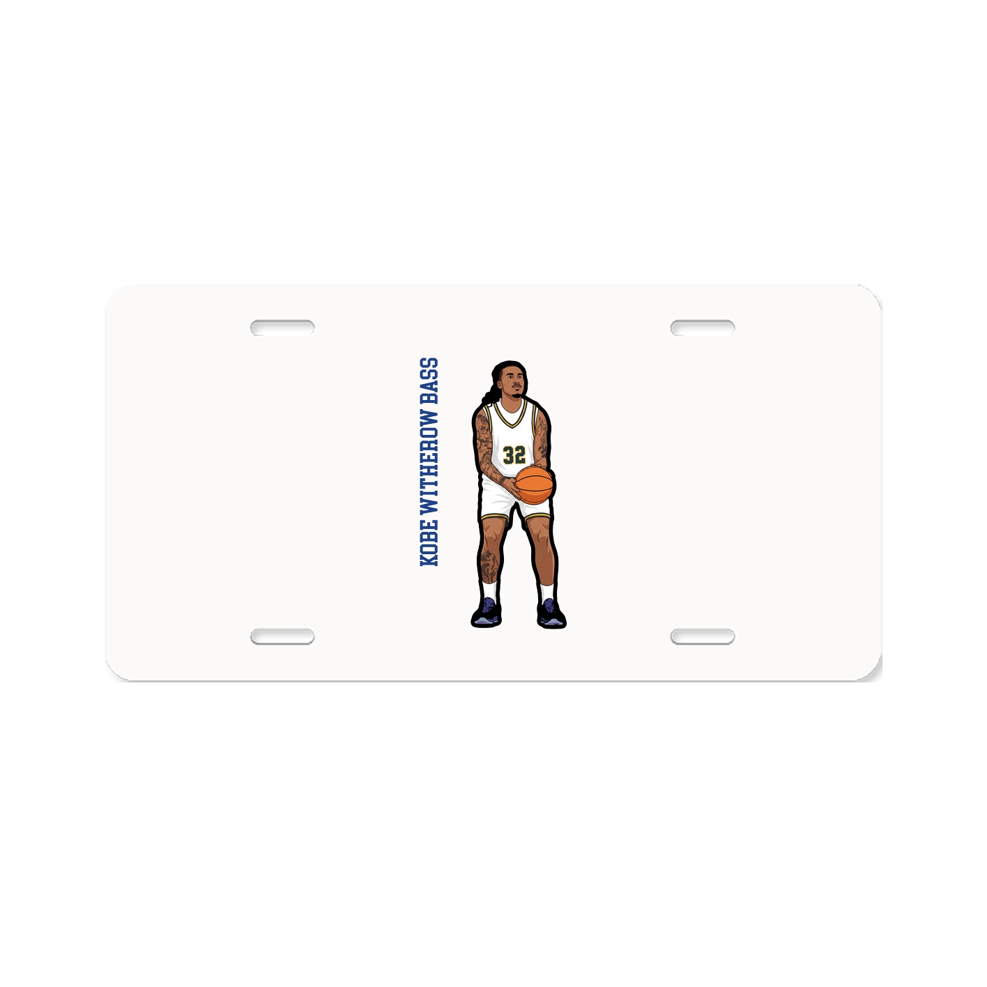 License Plate — Name Vertical in Classic