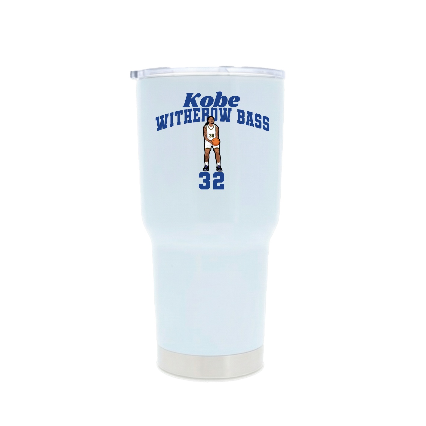 30oz Stainless Steel Tumbler — Signature Arch in White