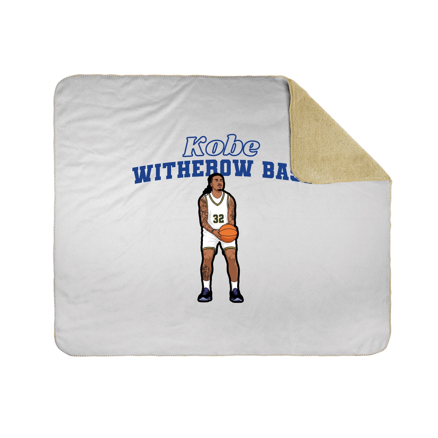 Throw Blanket — Name Arch in White