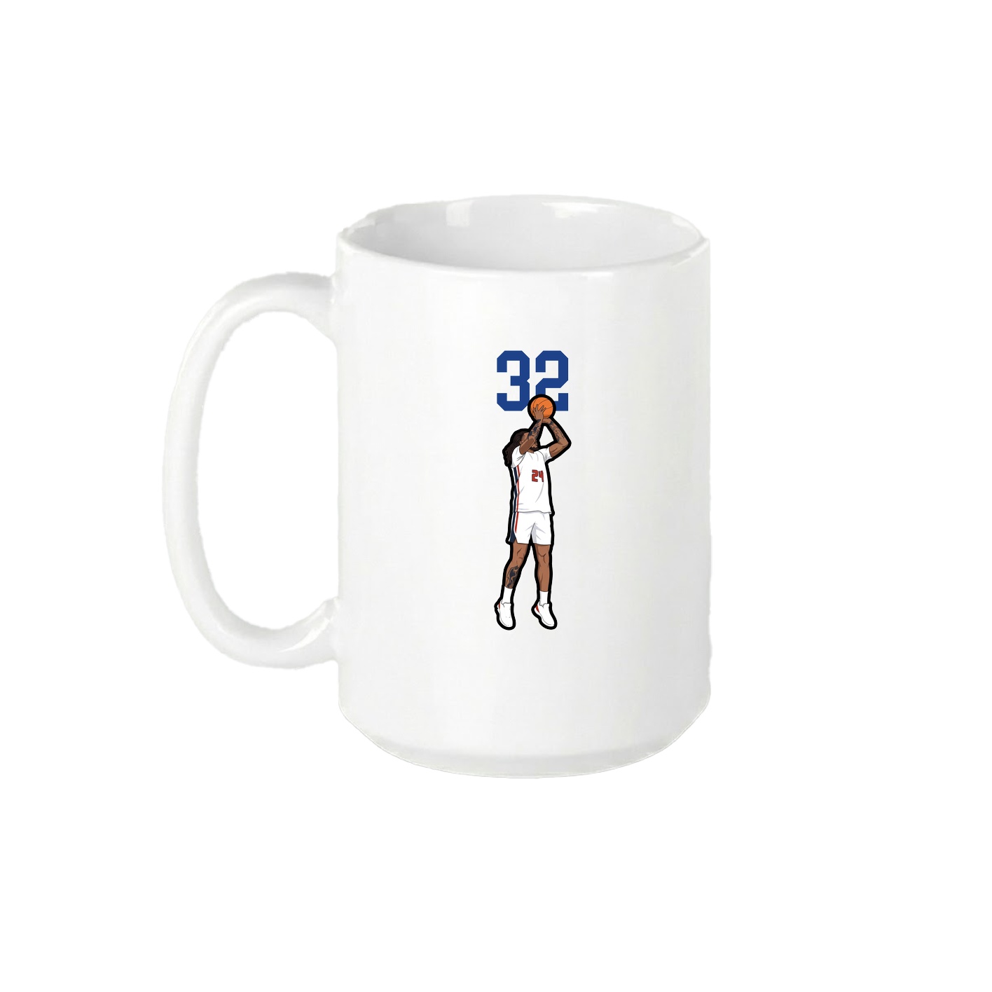 15oz Coffee Mug — Number Top in White