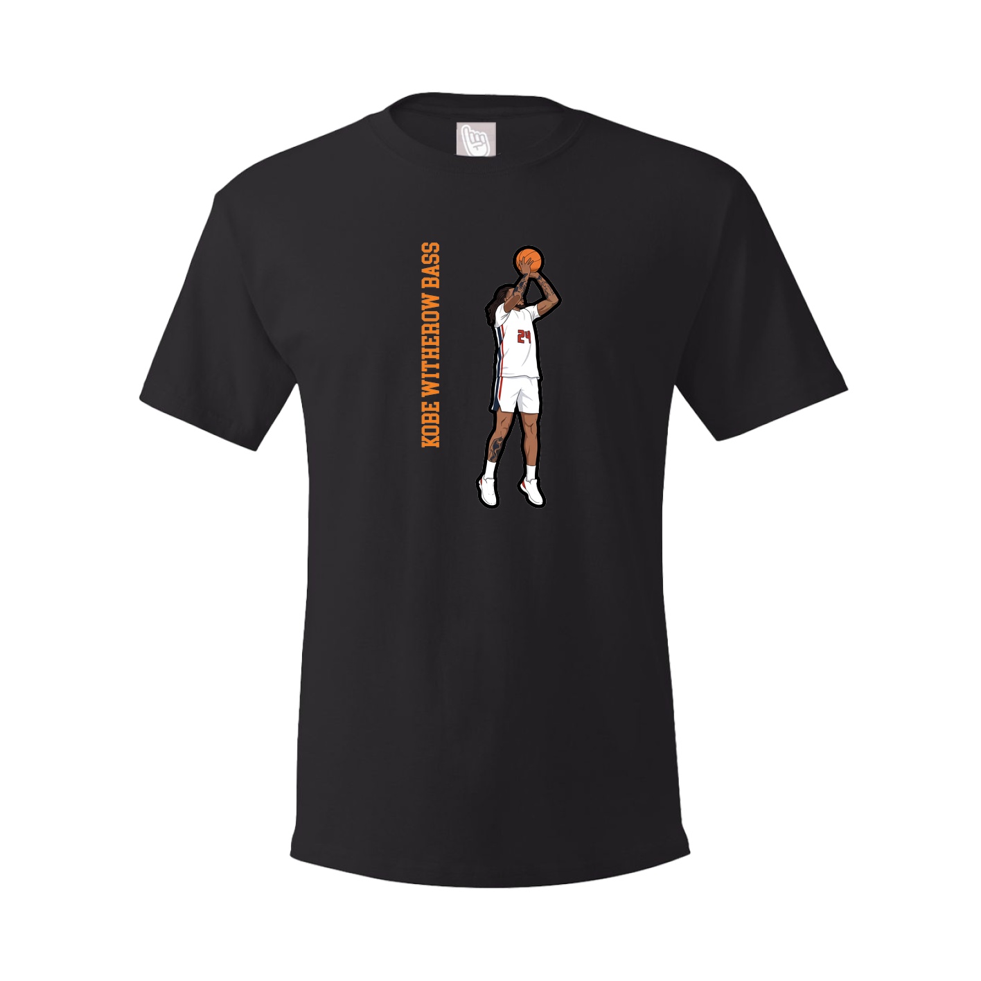 Tee — Name Vertical in Black