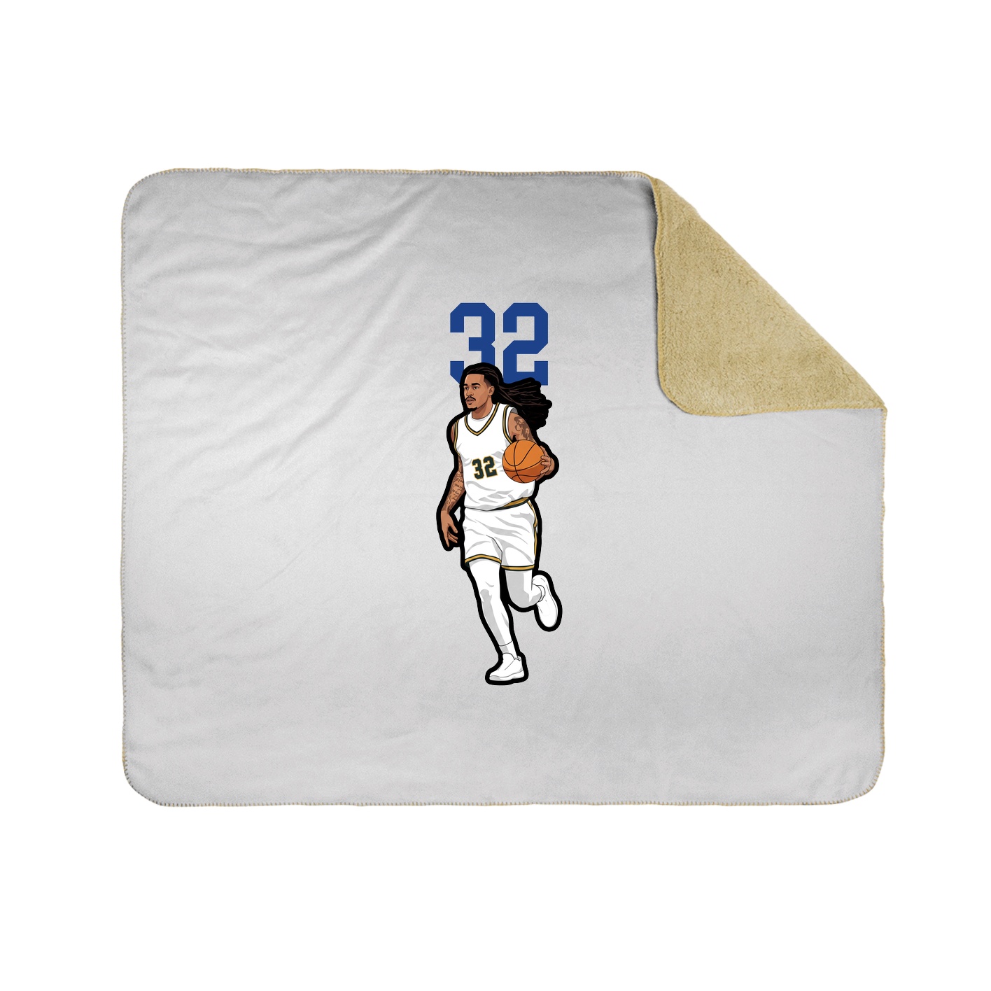 Throw Blanket — Number Top in White