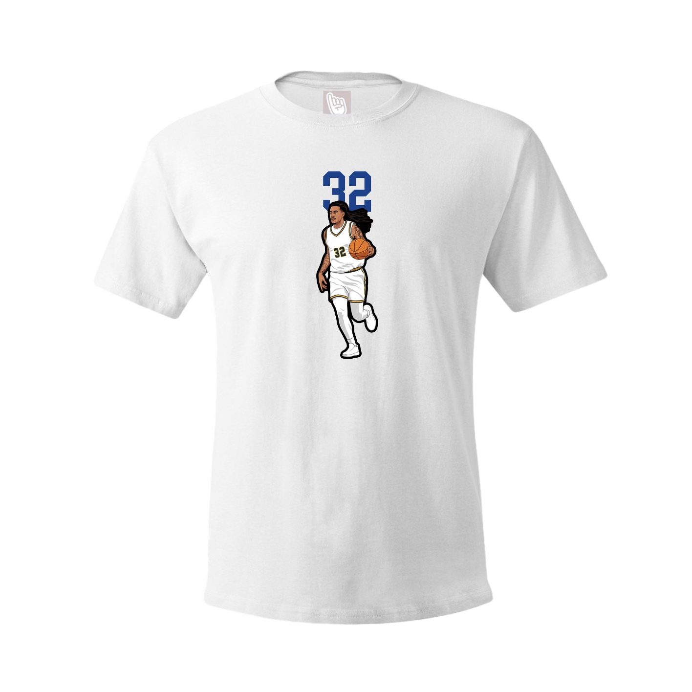 Youth Tee — Number Top in White