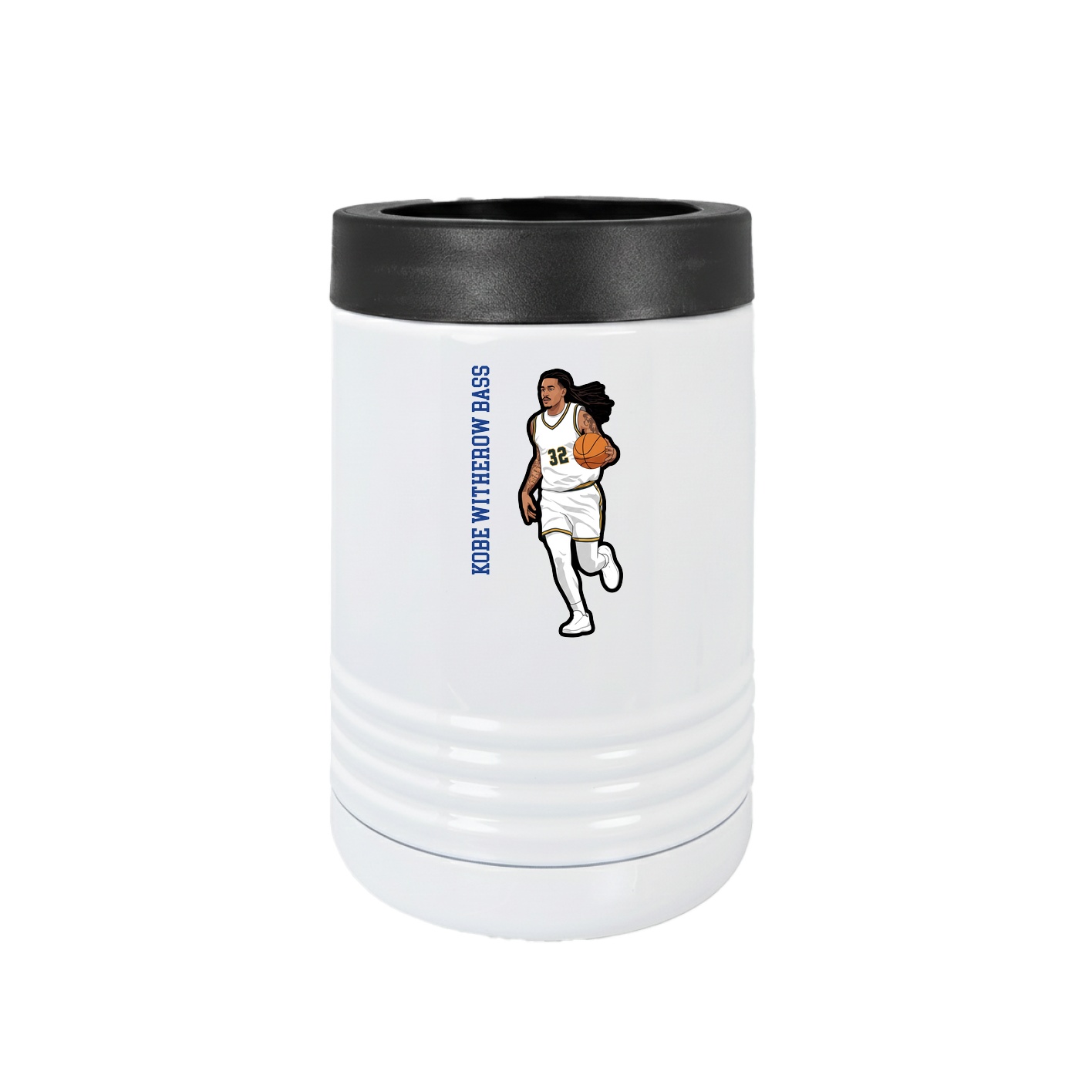 Beverage Holder — Name Vertical in White