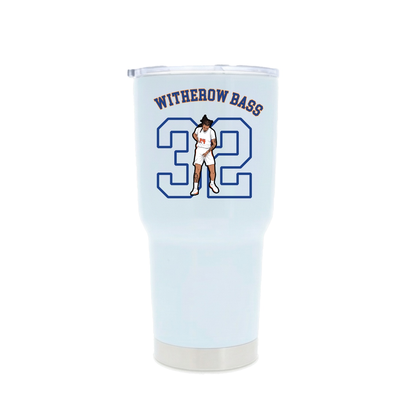 30oz Stainless Steel Tumbler — Shirsey Arch in White