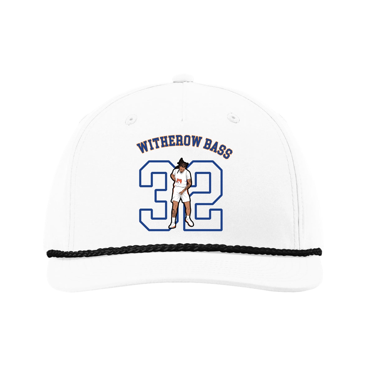 Five-Panel Classic Rope Cap — Shirsey Arch in White