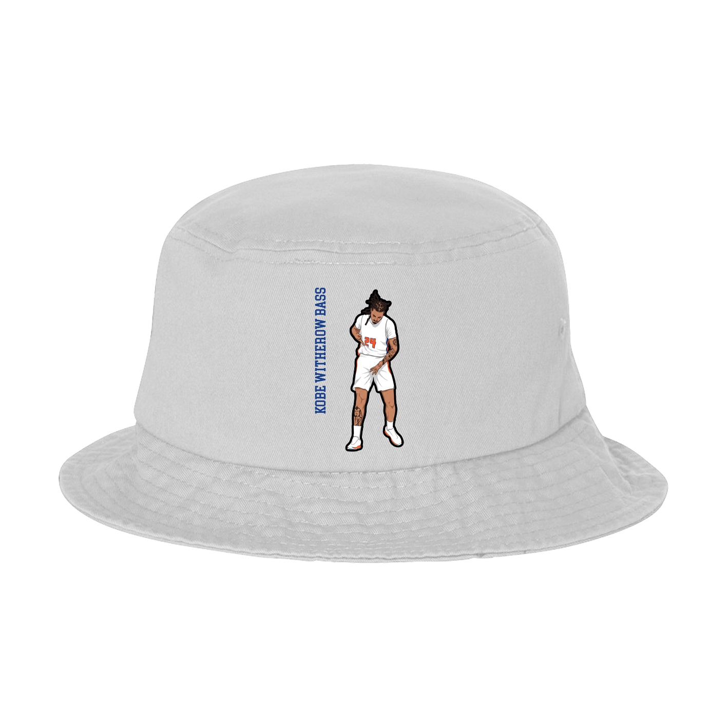Bucket Cap — Name Vertical in White