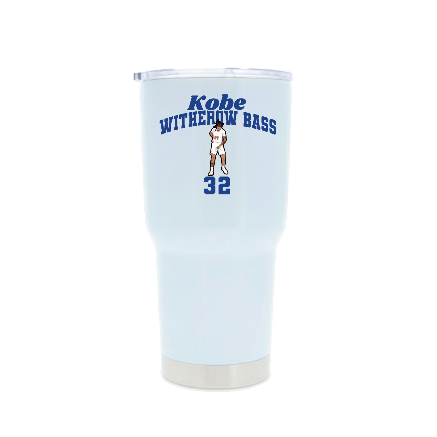 30oz Stainless Steel Tumbler — Signature Arch in White