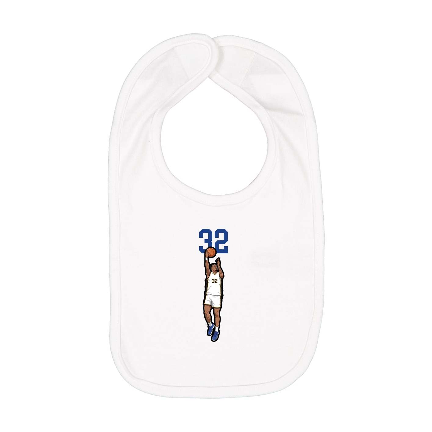 Infant Bib — Number Top in White