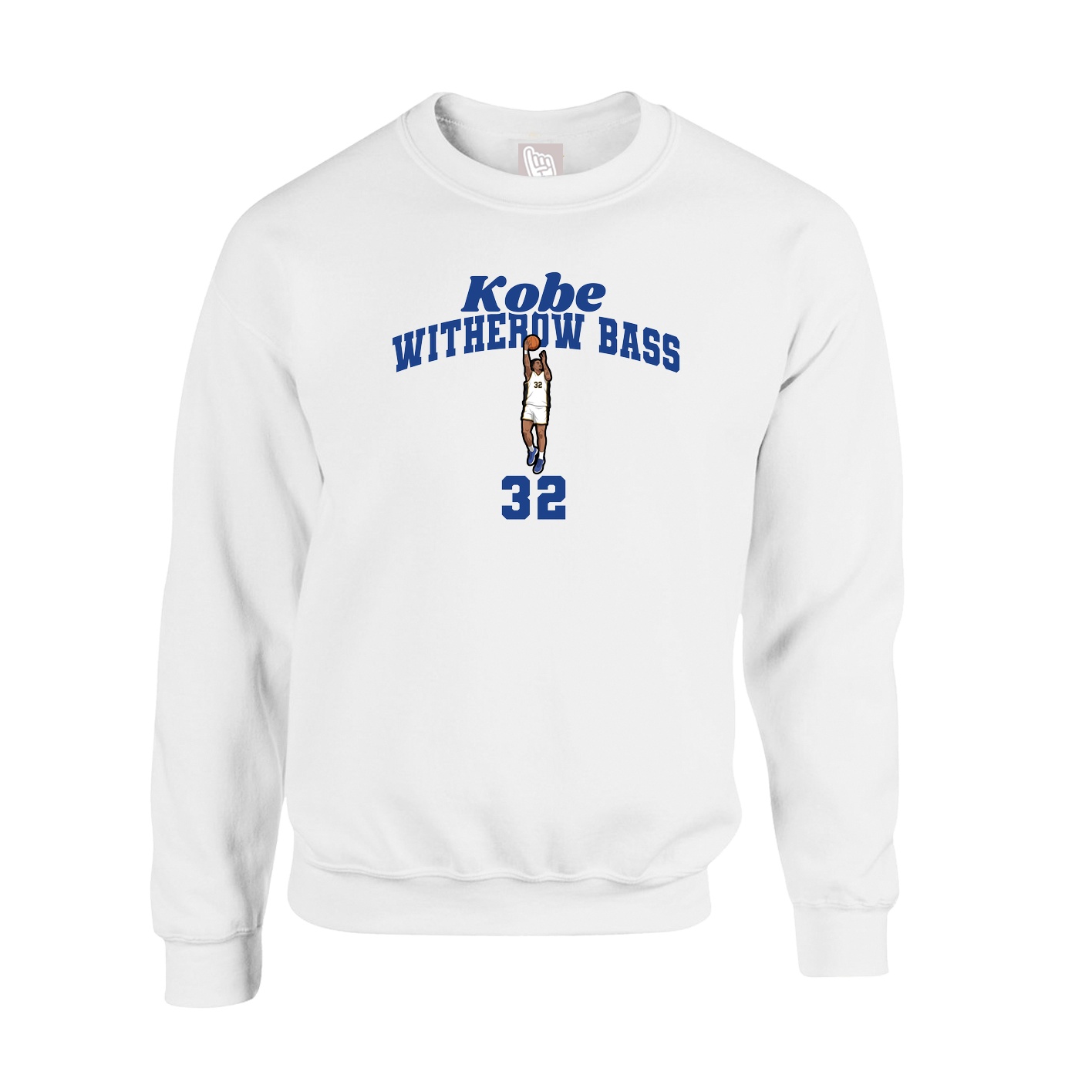 Fleece Crew — Signature Arch in White