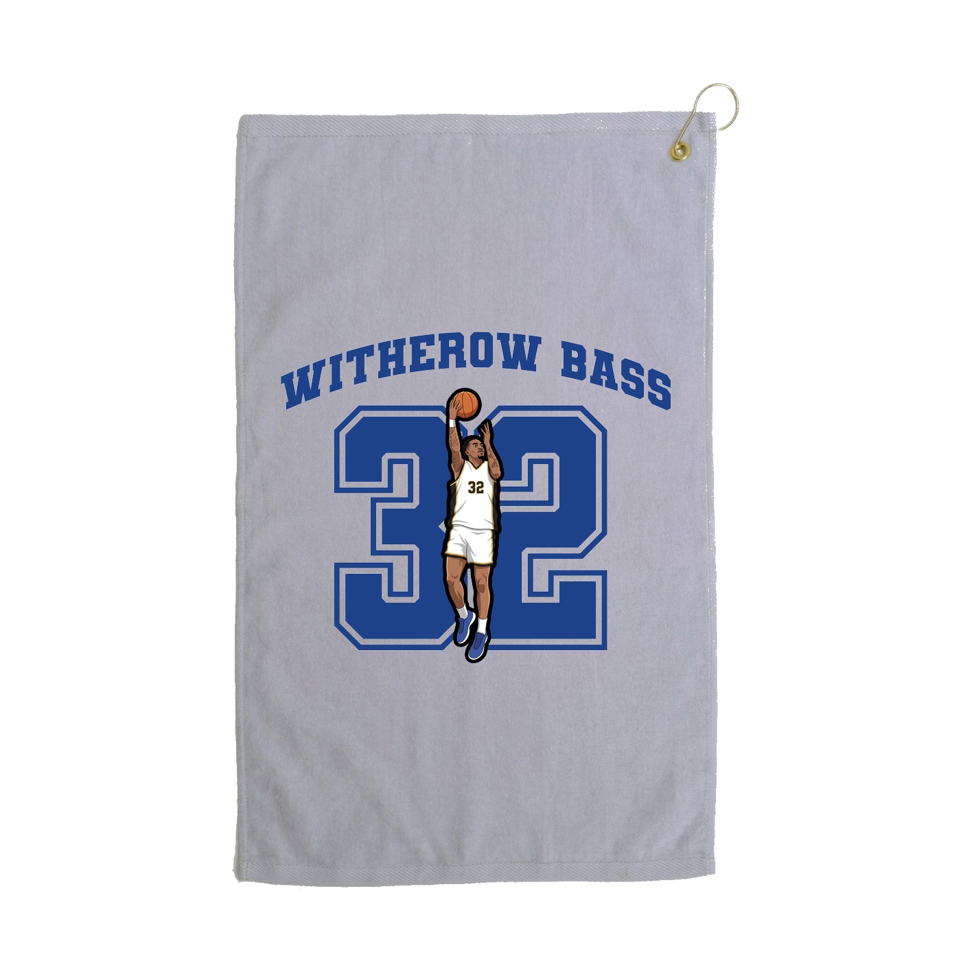 Golf Towel — Number in Grey
