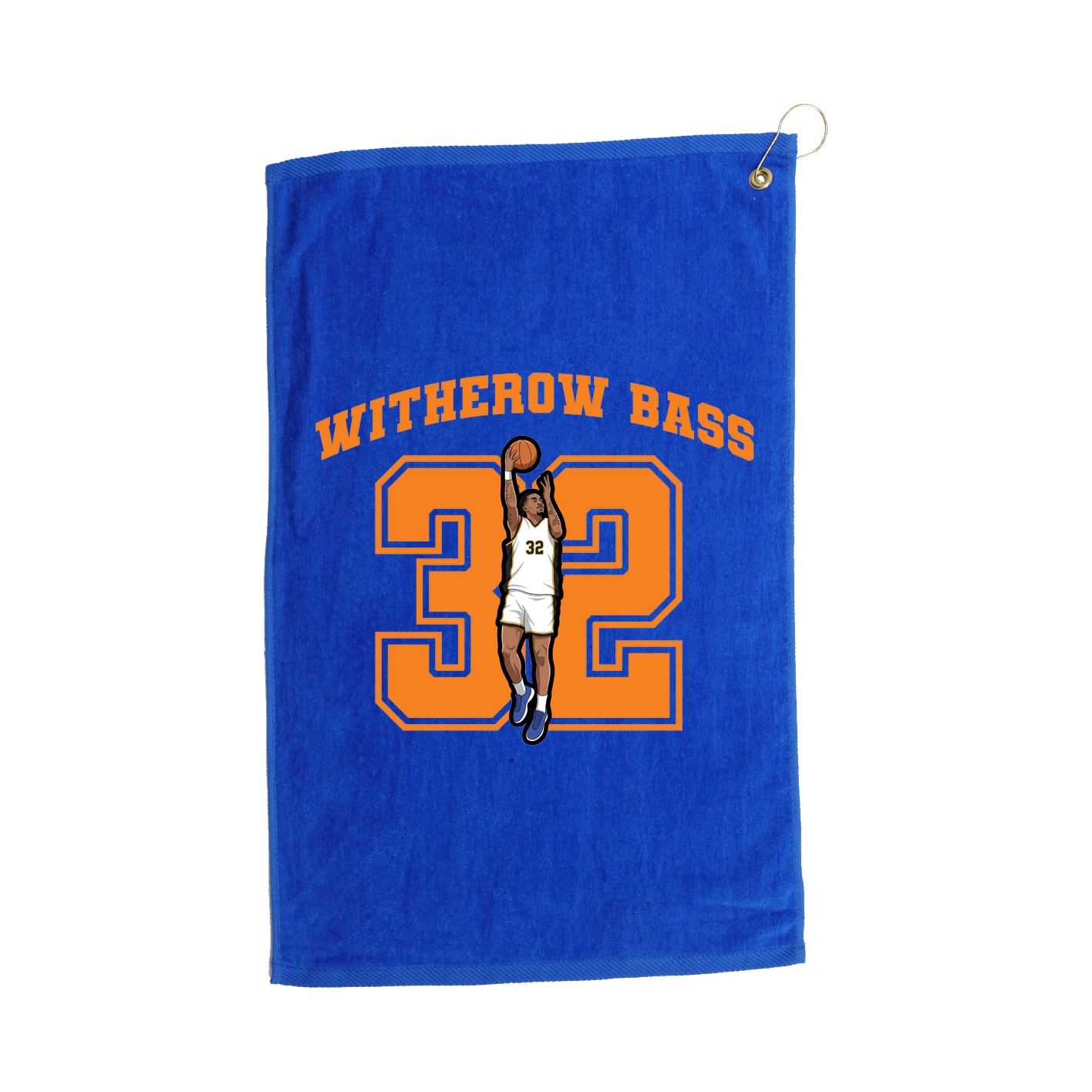 Golf Towel — Number in Royal