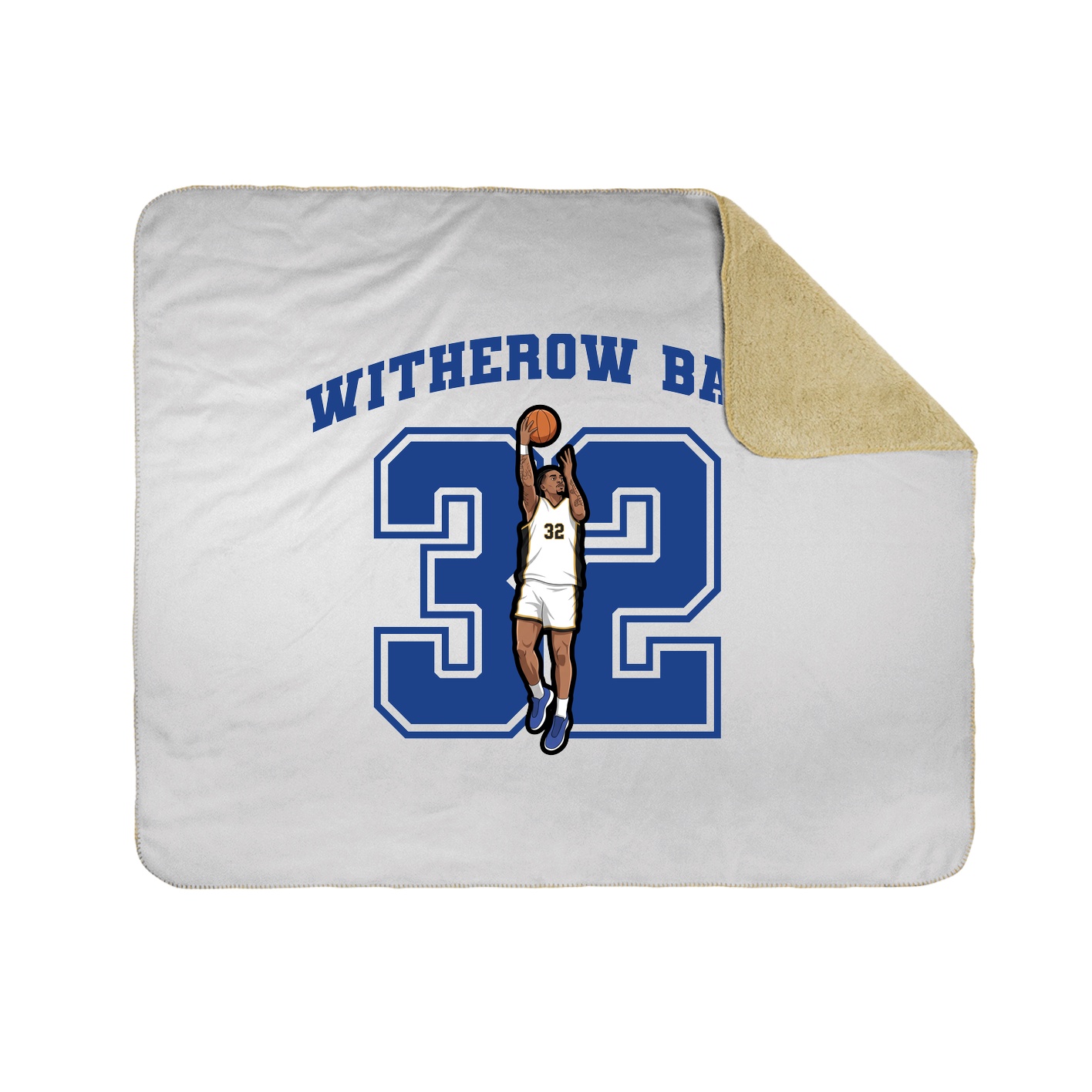 Throw Blanket — Number in White