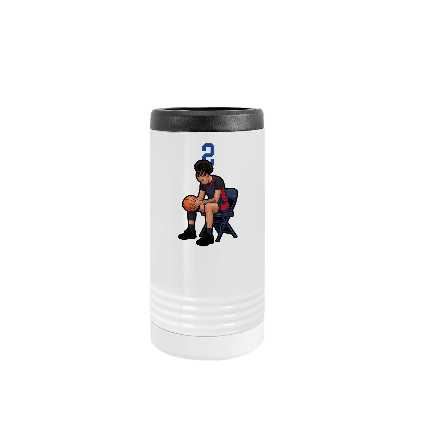 Slim Beverage Holder — Number Top in White