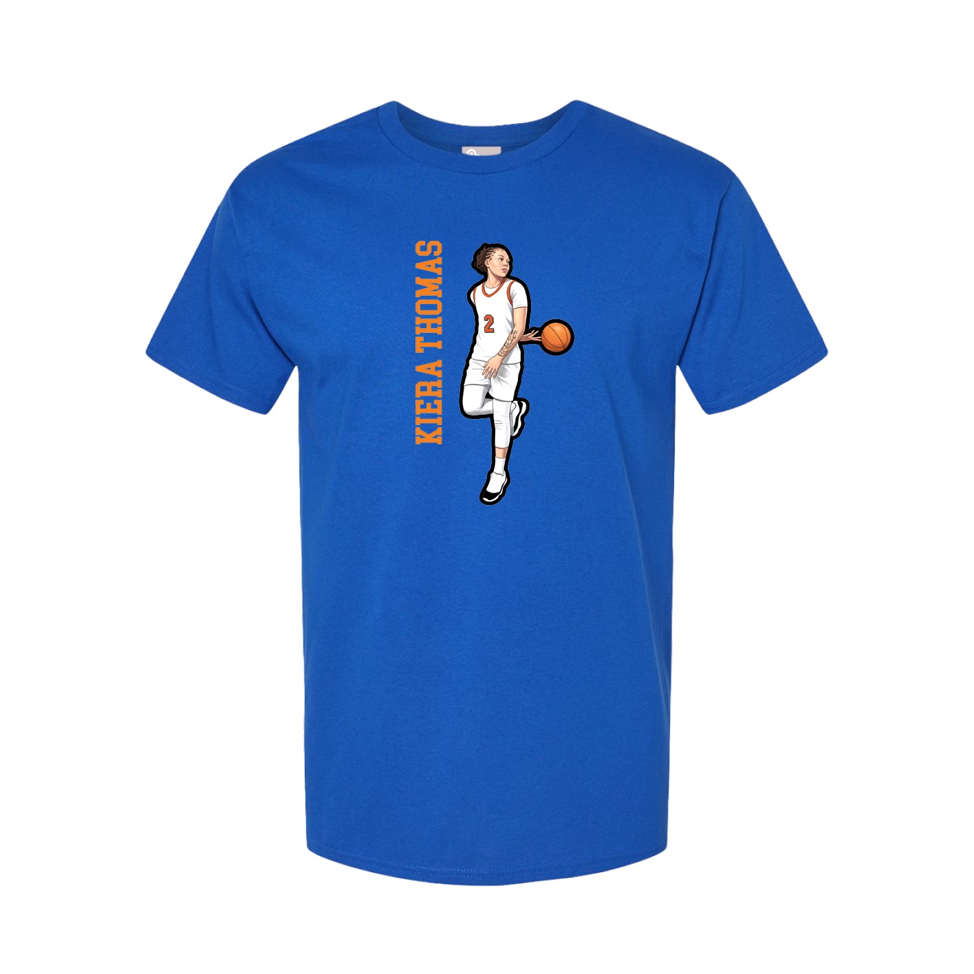 Youth Tee — Name Vertical in Royal