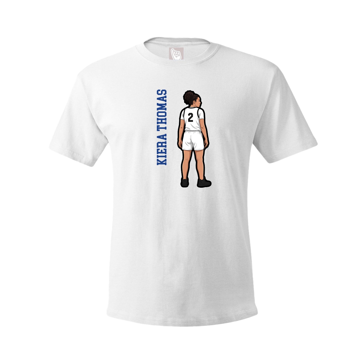 Tee — Name Vertical in White