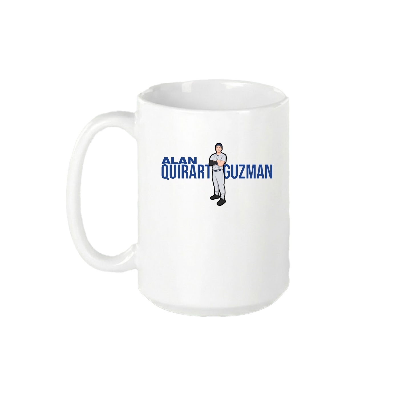 15oz Coffee Mug — Player Name in White