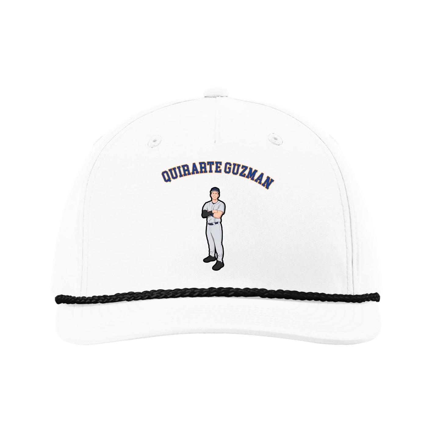 Five-Panel Classic Rope Cap — Shirsey Arch in White