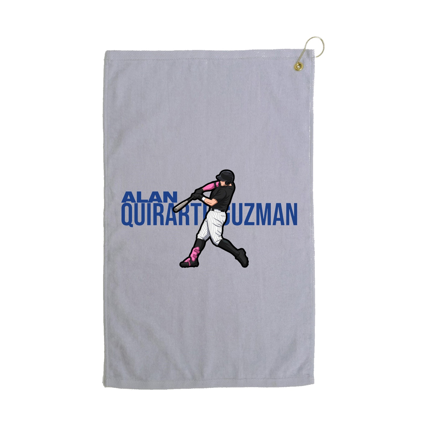 Golf Towel — Player Name in Grey