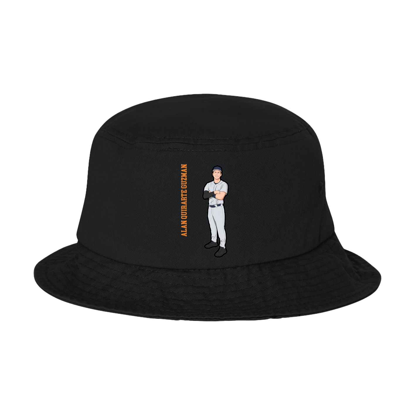 Bucket Cap — Name Vertical in Black