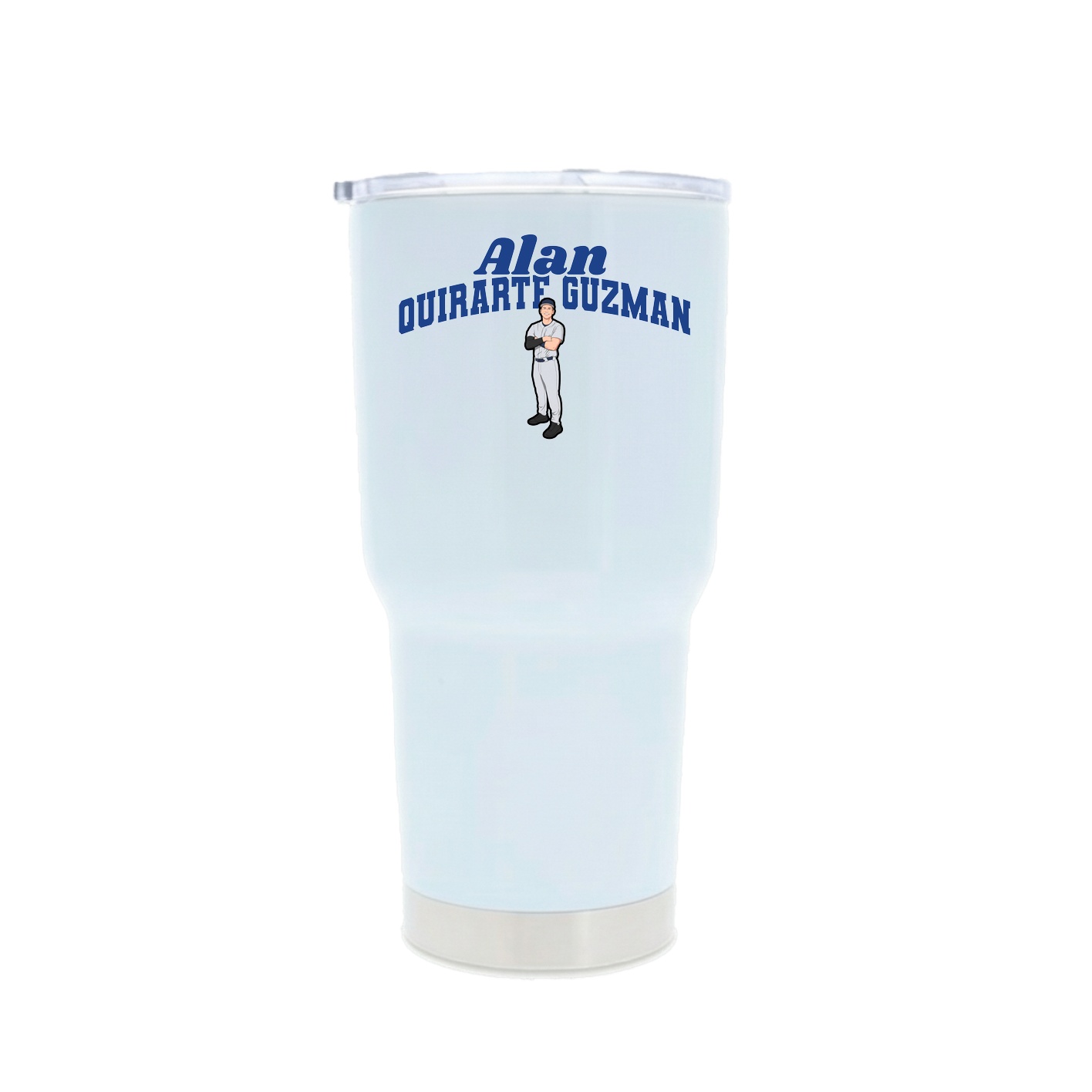 30oz Stainless Steel Tumbler — Signature Arch in White
