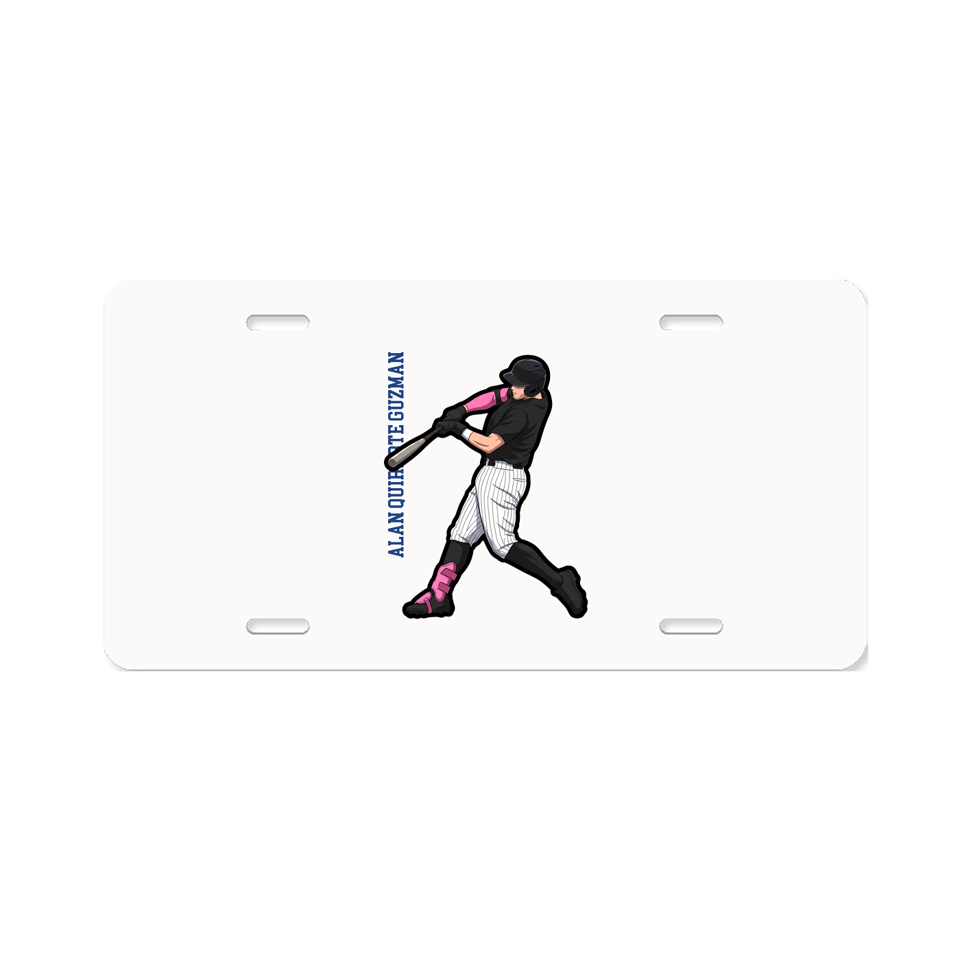 License Plate — Name Vertical in Classic