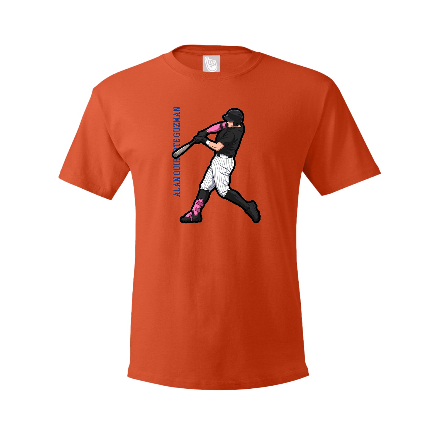 Youth Tee — Name Vertical in Orange