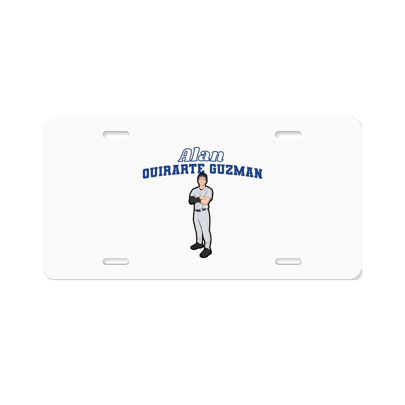 License Plate — Name Arch in Classic