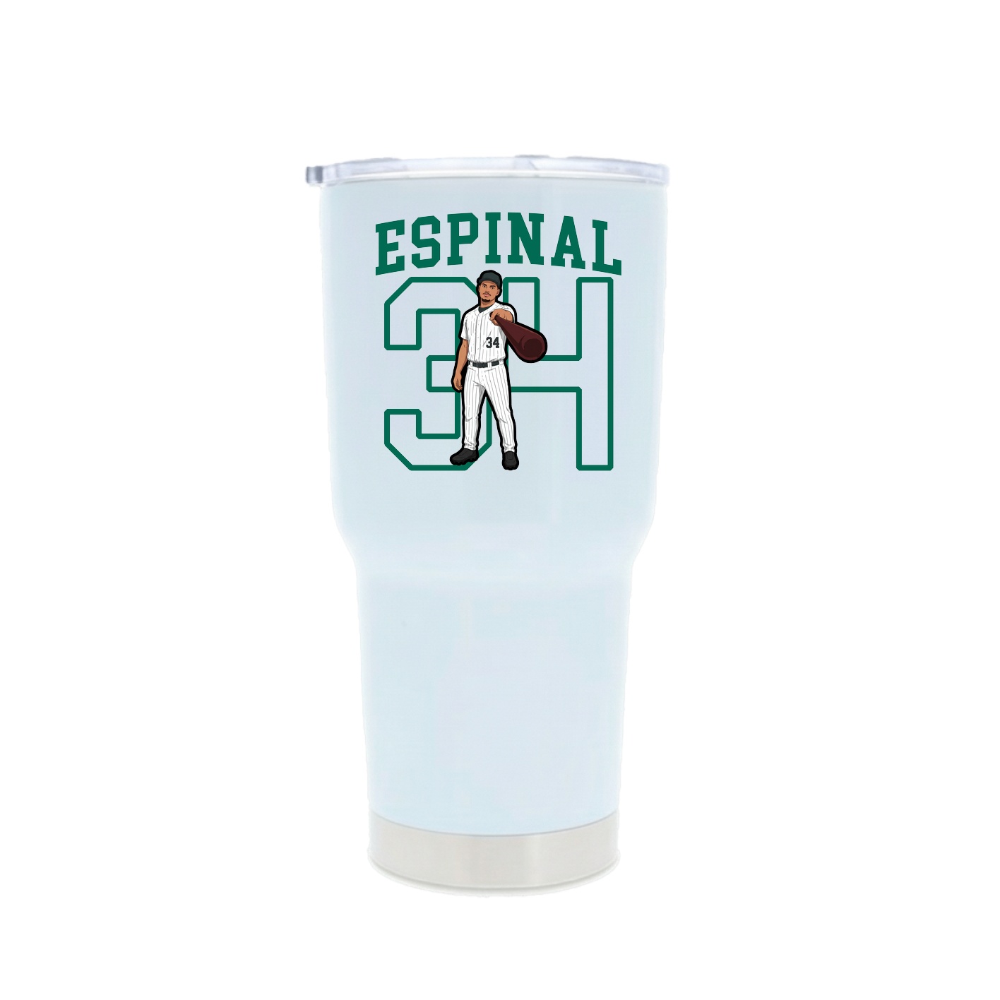 30oz Stainless Steel Tumbler — Shirsey in White