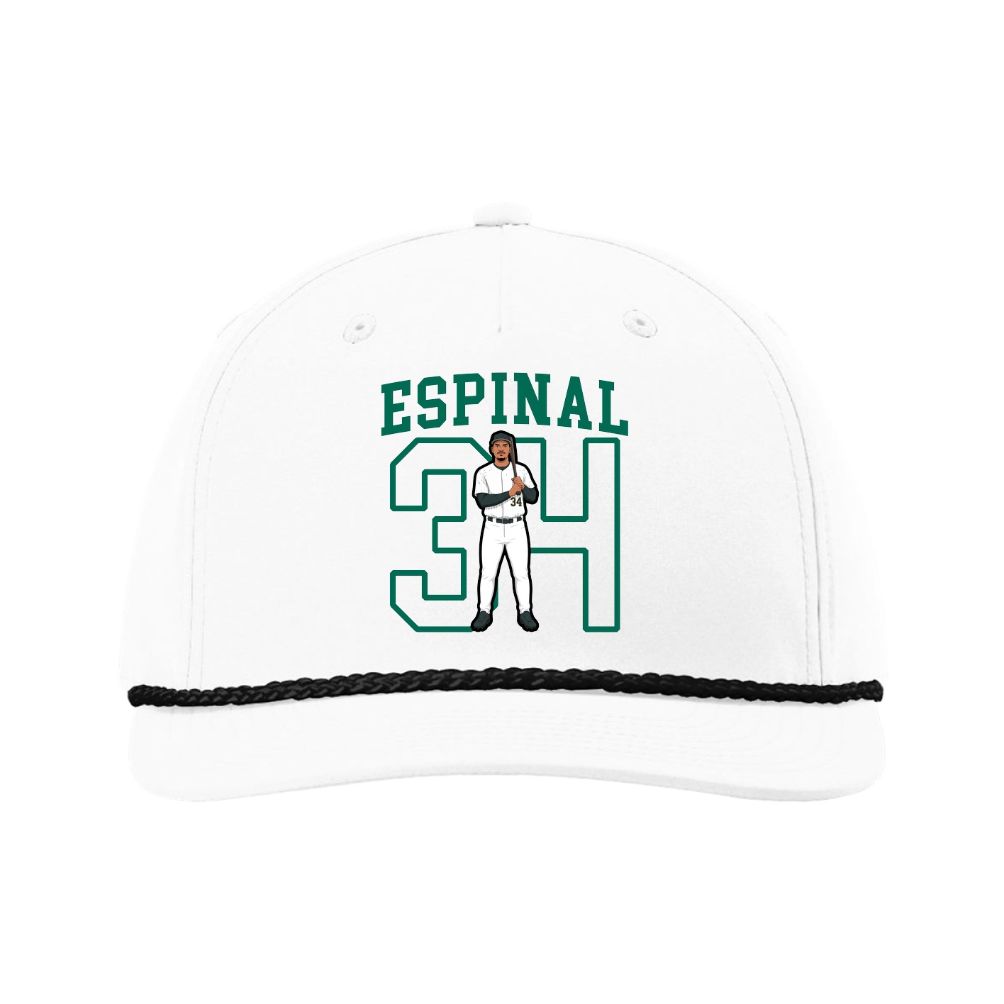 Five-Panel Classic Rope Cap — Shirsey in White