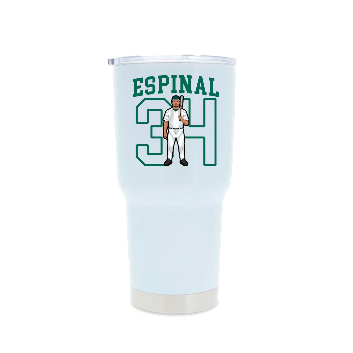 30oz Stainless Steel Tumbler — Shirsey in White