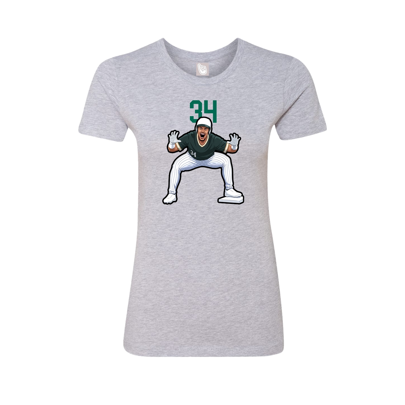 Womens Tee — Number Top in Grey