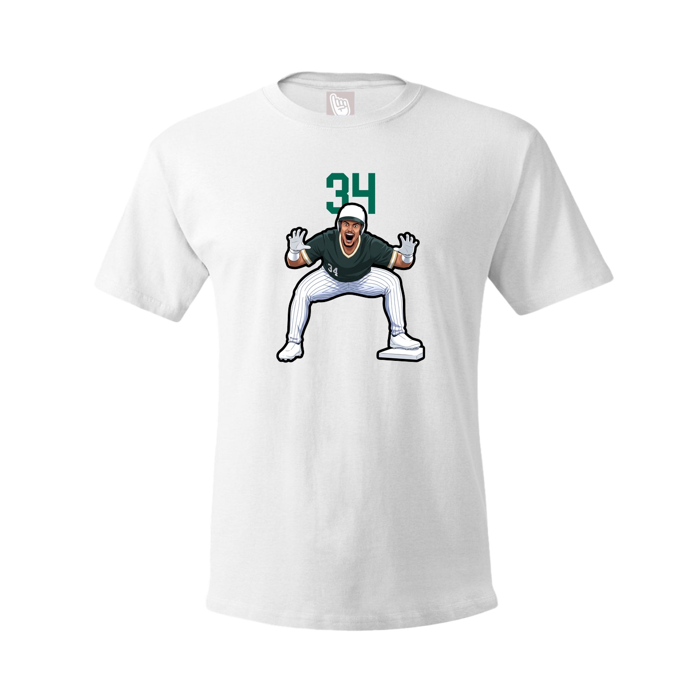 Youth Tee — Number Top in White