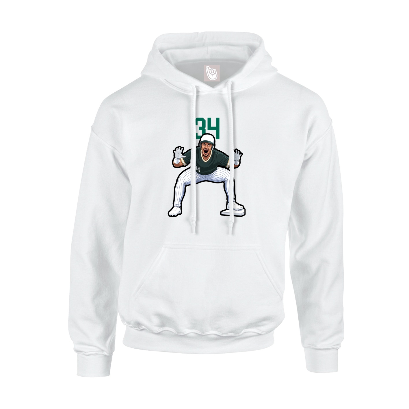 Youth Hoodie — Number Top in White